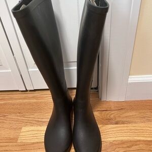 Chooka Womens Top Solid Rain Boots Zippers Size 6